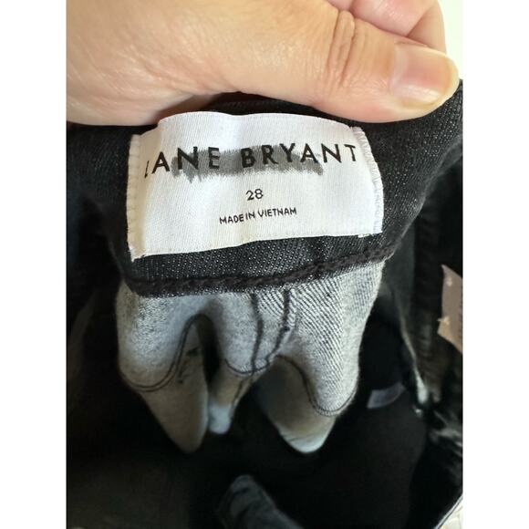 Lane Bryant Womens Jeans Sz 28 Signature Fit Boyfriend Cozy Jogger Black‎ Wash - Picture 7 of 9